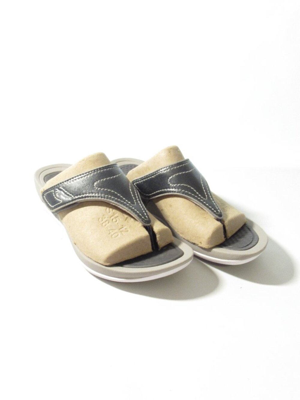 Dansko Leather Adjustable Thong Sandals - Katy - Pewter EU 38=US7.5-8 NIB